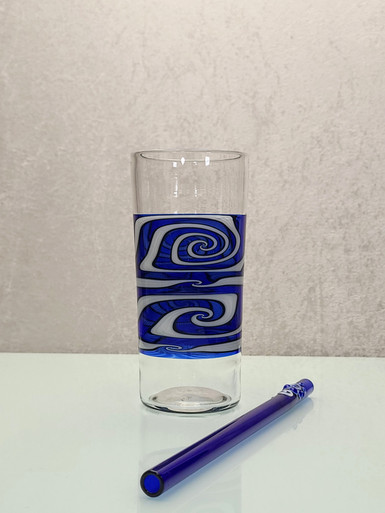 Erik Anders - Cobalt Visions Drinking Glass #8
