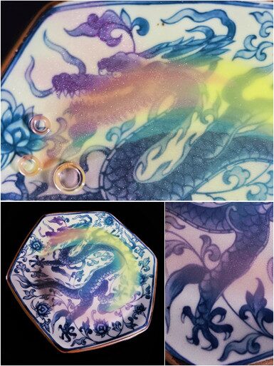 Dabitat™ Dishware: Sunset Dragon Large Ceramic Plate